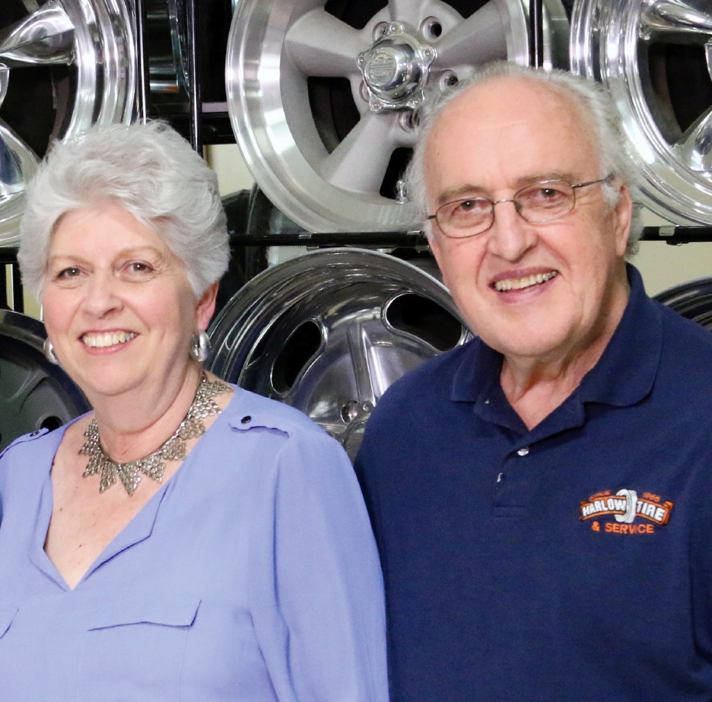 Margaret and Jim Harlow celebrated Harlow Tire and Auto Services 50th anniversary.