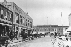 Downtown Wayne in the late 1800’s off Monroe Street notice what is today Greater Than Dreams Church in the background. 