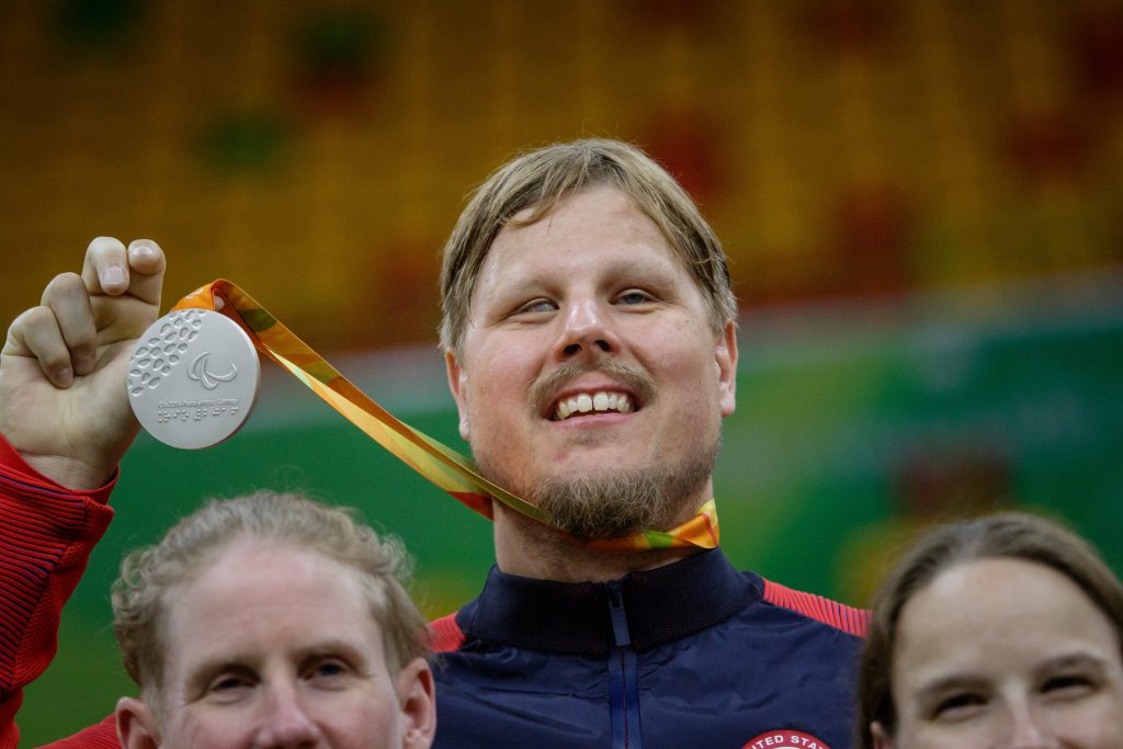 Joe Hamilton wins Silver medal in the Paralympics in Brazil. Photo by Joe Kusumoto, Courtesy of USOC