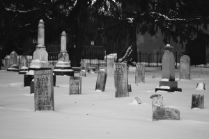 The Old Wayne Cemetery measures one and a half acres today and was first used for burial in 1834 when Sally Derby passed away. 