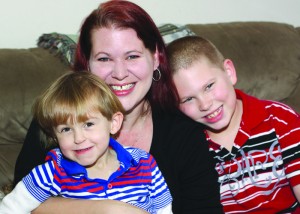 Sarah, with Joshua and Daniel, says every day with her boys is a blessing. 