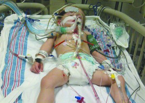 Joshua has had nine surgeries including three open heart surgeries. 