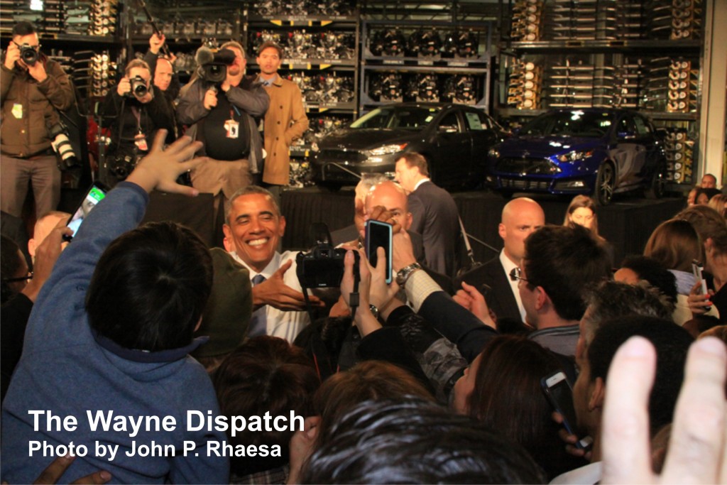 President Obama and the Michigan Assembly Plant in Wayne, MI. Photo by John P. Rhaesa