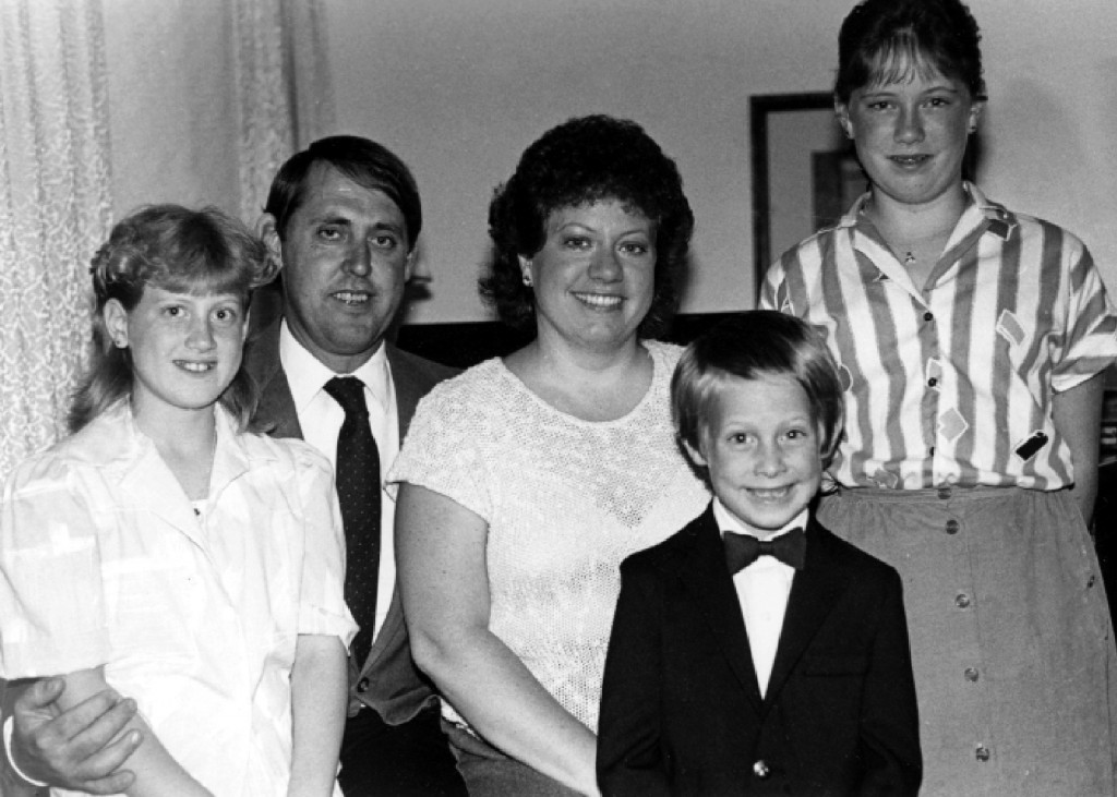 The Damitio family: Carey, Albert, Sue, David and Amy at the begining of Alberts 22 year council run.