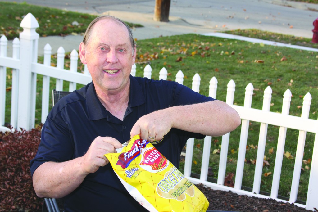 Councilman Albert “Chips” Damitio celebrates retirement with his favorite snack.