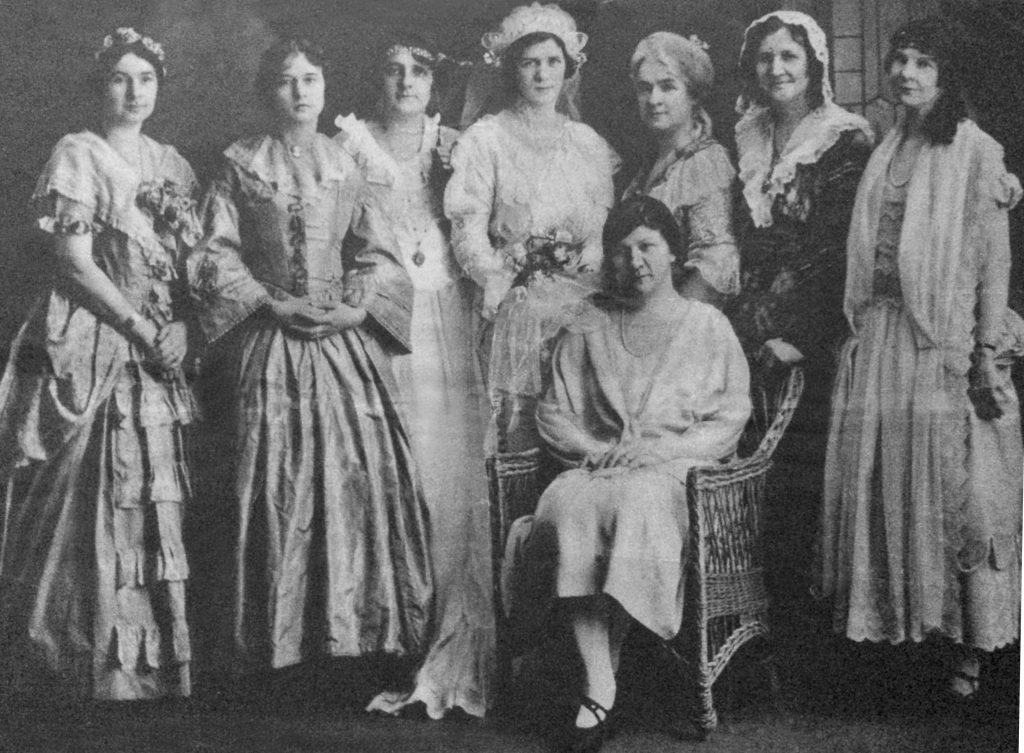 In 1926, a group of women from the Wayne Ladies’ Literary Club presented a play titled "Mrs. Coolidge, Gives a Tea" with each of the women dressed in period costumes of a president’s wife.